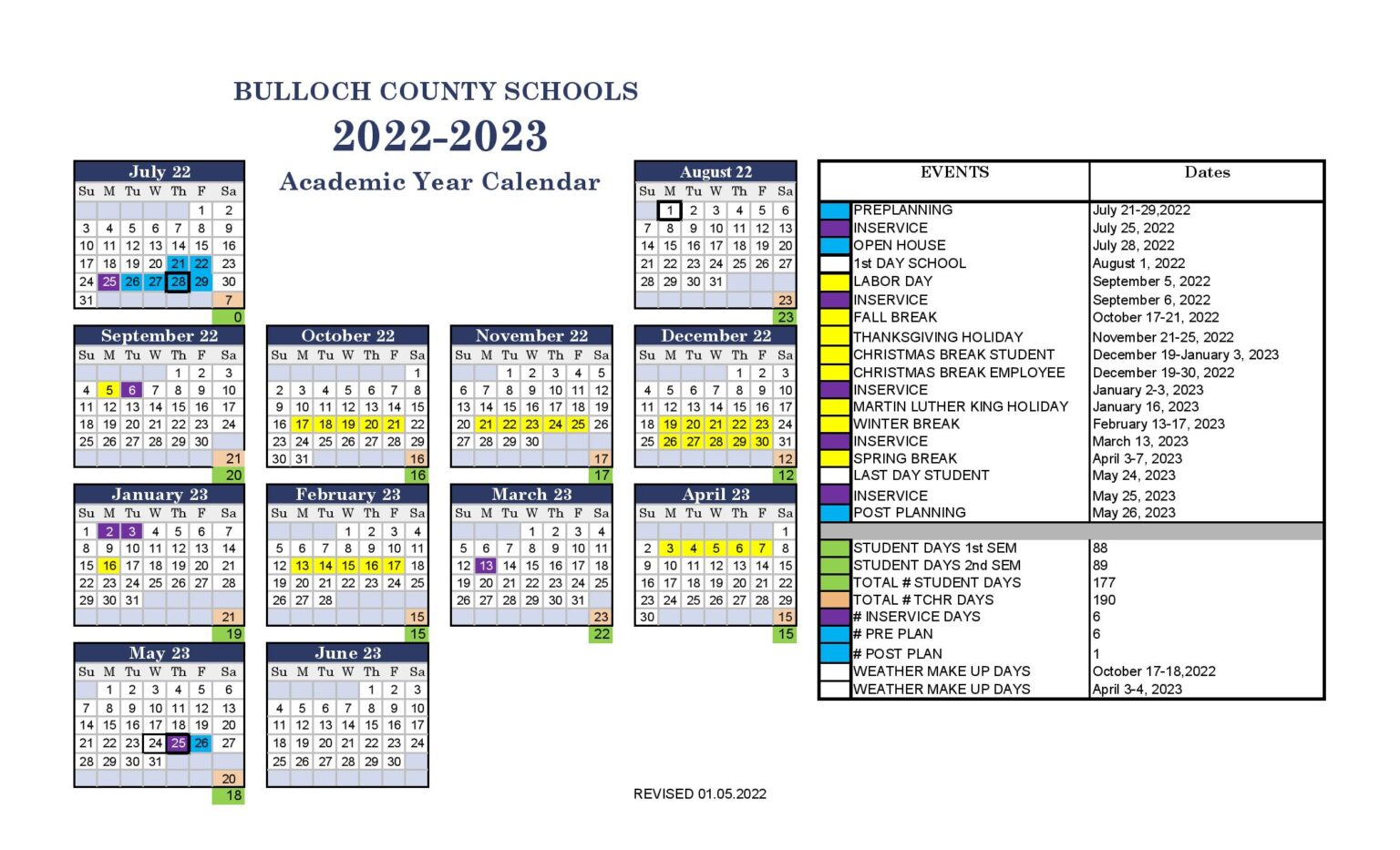 Bulloch County Calendar Calendar
