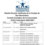 CAC 2020 2021 Calendar