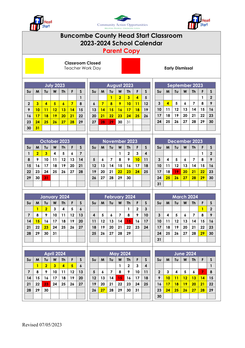 Calendar Buncombe Community Action Opportunities