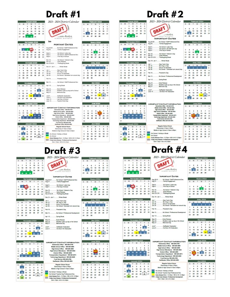 Calendar Committee Solicits Community Feedback Cle Elum Roslyn School District