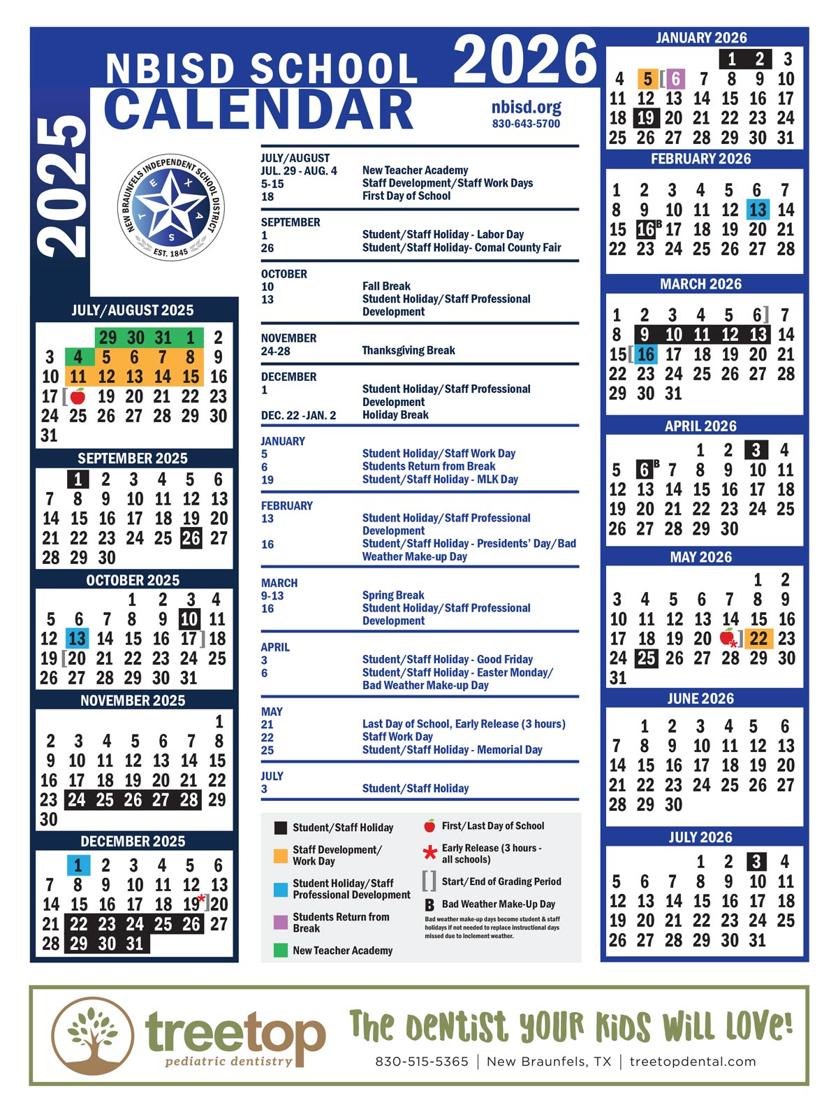 Calendar NBISD