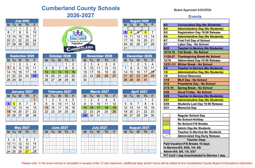 Calendars The Phoenix School