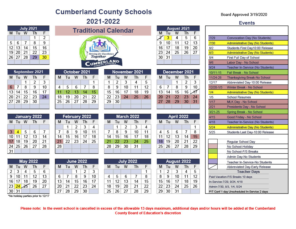 Ccs Traditional Calendar Productive Schedule Calendar