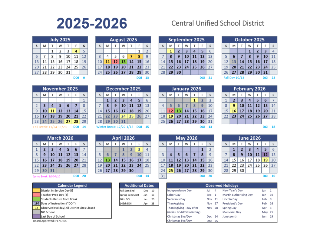 Cusd Calendar 25 26 Printable