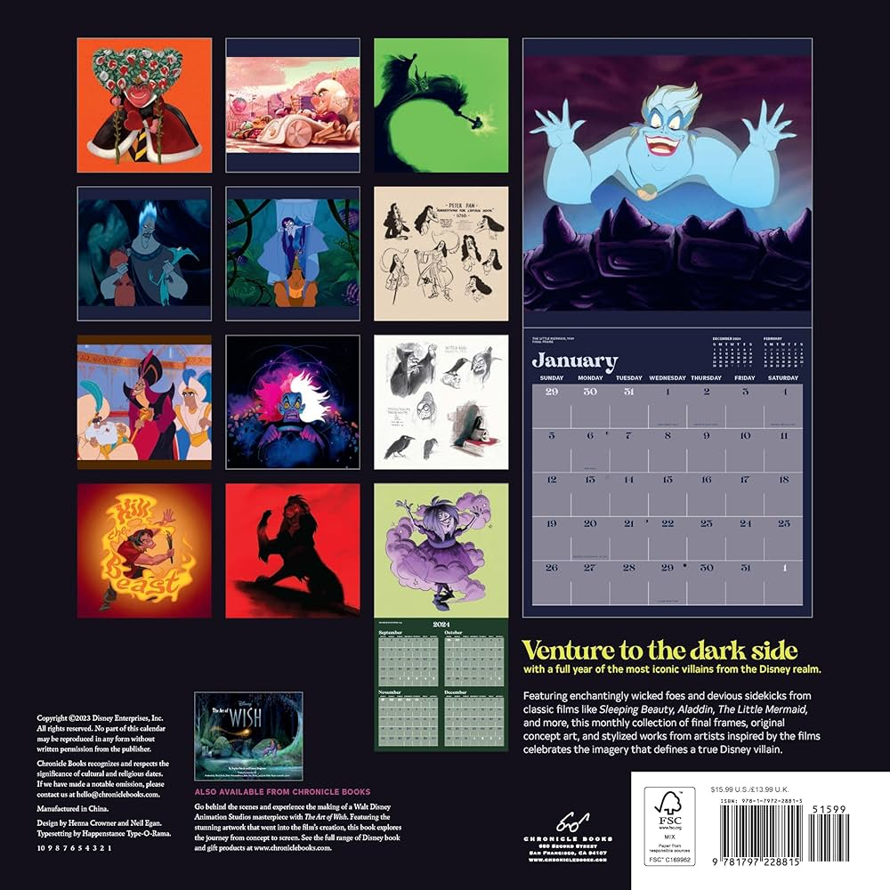 Disney Villains 2025 Wall Calendar Chronicle Books 9781797228815 Amazon Books Disney Villains 2025 Wall Calendar Chronicle Books 9781797228815 Amazon Books