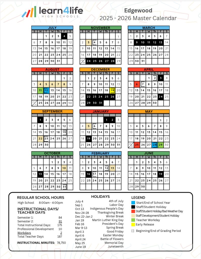 EISD Academic Calendars Edgewood ISD