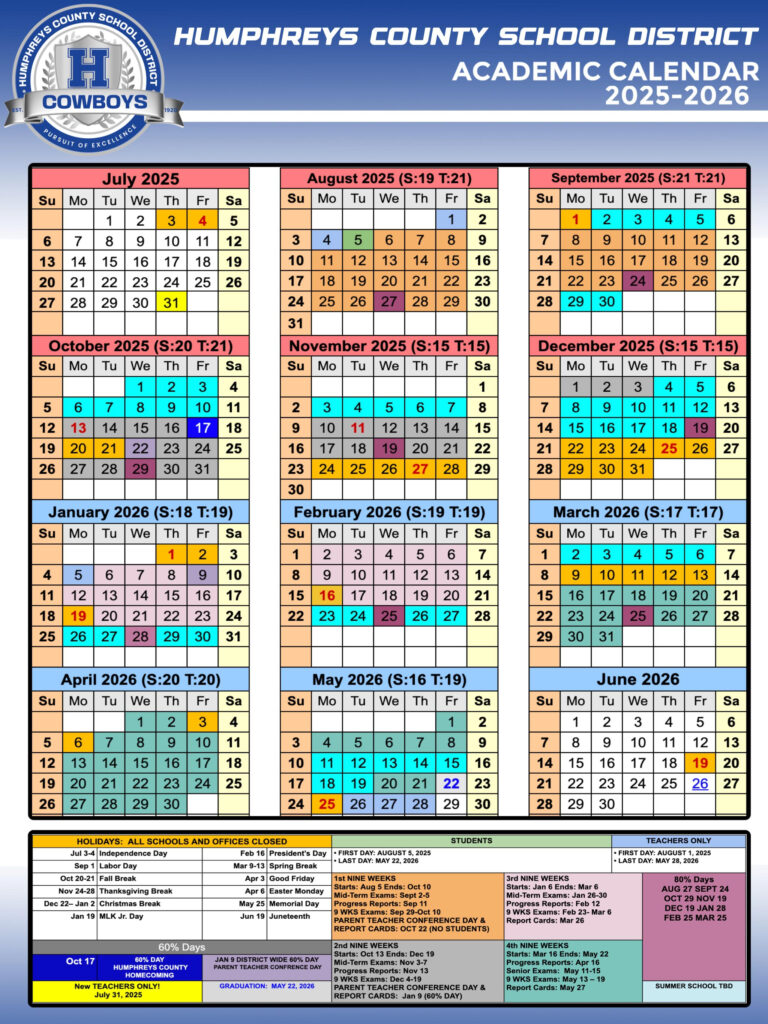 Events Calendar Humphreys County School District