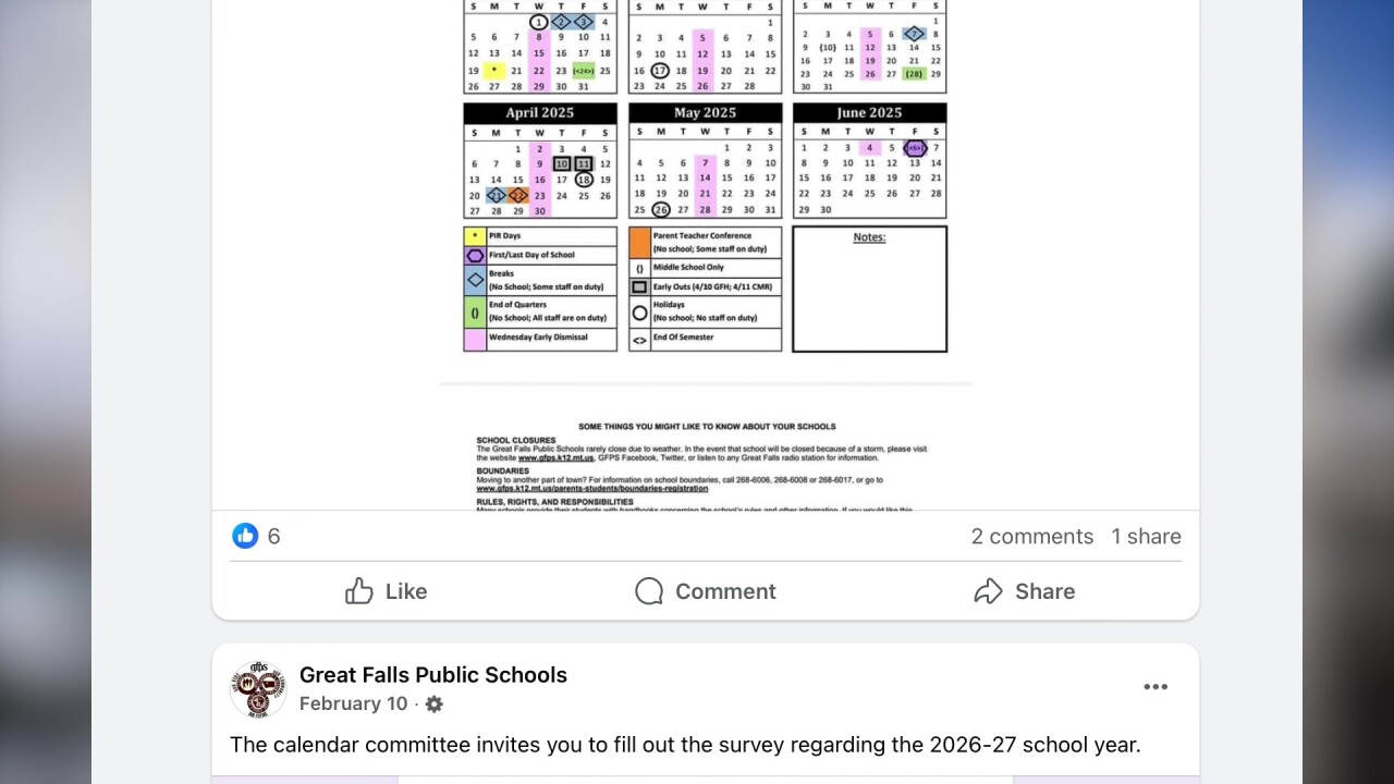GFPS Explains Calendar Planning Including Shorter Spring Break