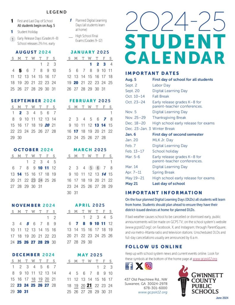 Gwinnett County Public Schools Calendar 2025 Download Now