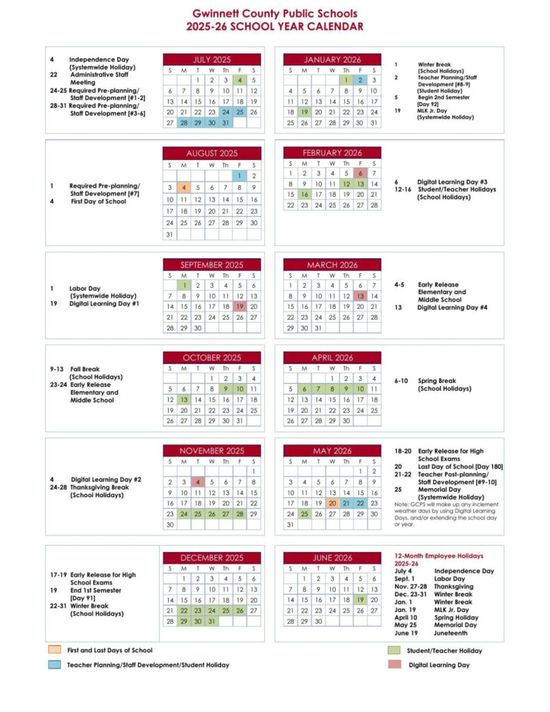 Gwinnett County Public Schools Sets Calendars For Next Two Years News Gwinnettdailypost
