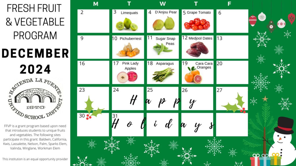 Hacienda La Puente USD Healthy Eating Leads To Healthy Living