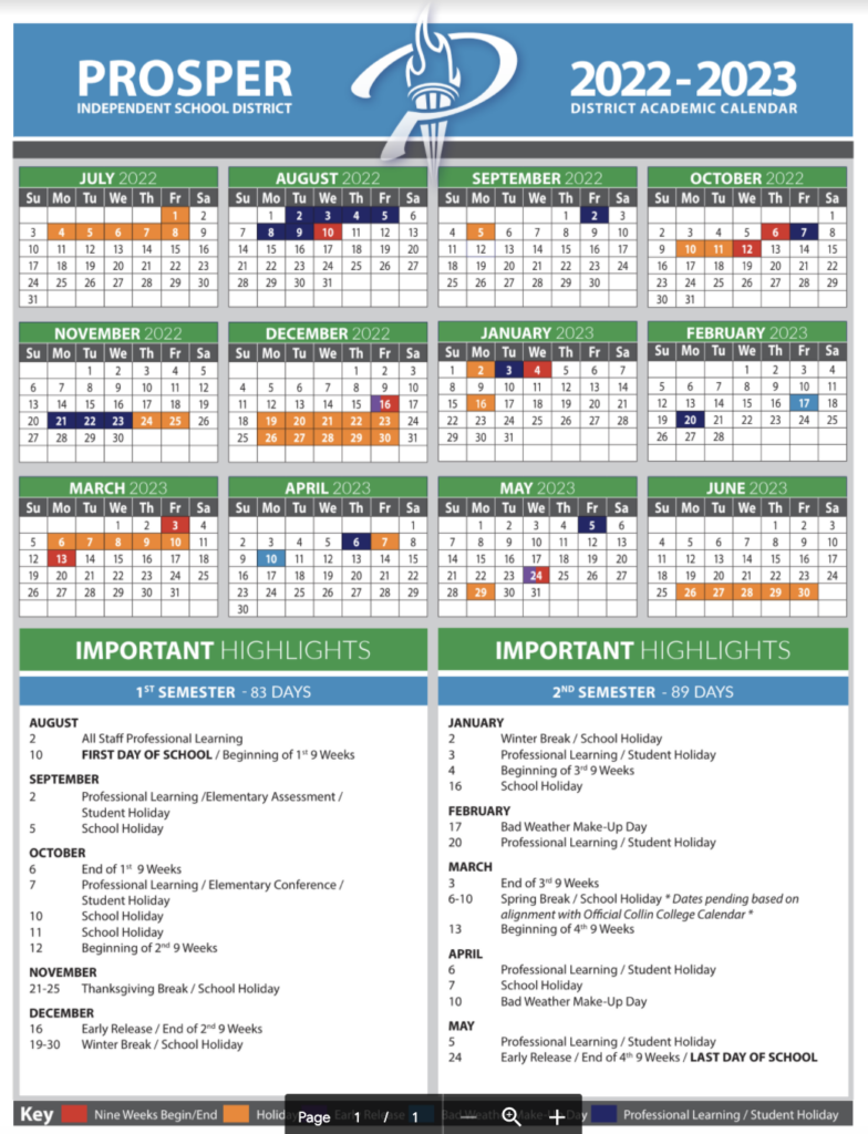 Here Are Prosper ISD s School Calendars For The 2022 2023 And The 2023 2024 School Years Cities Checkoutdfw
