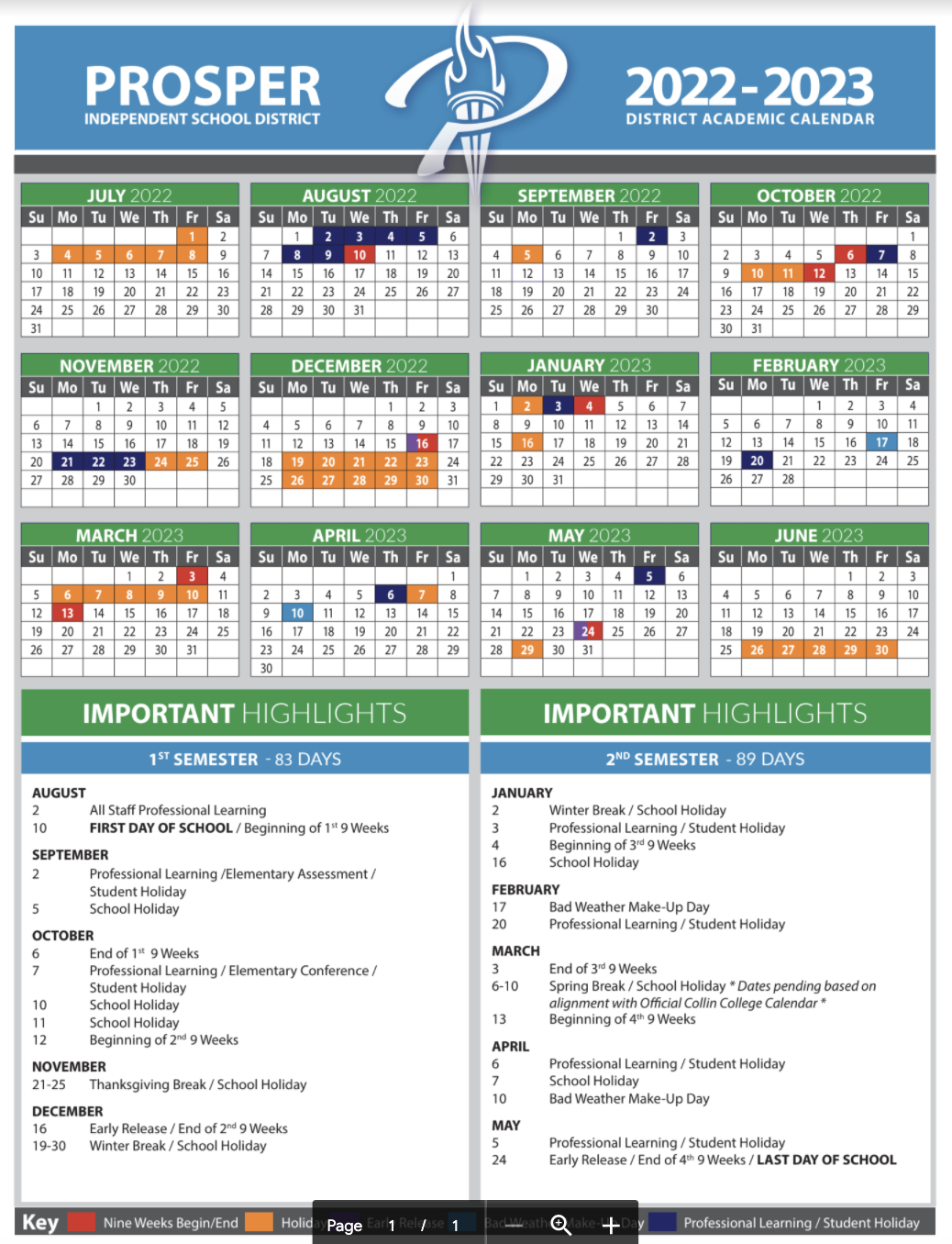 Here Are Prosper ISD s School Calendars For The 2022 2023 And The 2023 2024 School Years Cities Checkoutdfw