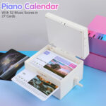 Iweoffhw Piano Desk Calendar 2024 2025 Piano Calendar White Mini Piano Calendar With 52 Music Scores In 27 Cards Great Gift For Family And Friends Buy Online At Best Price In KSA Souq