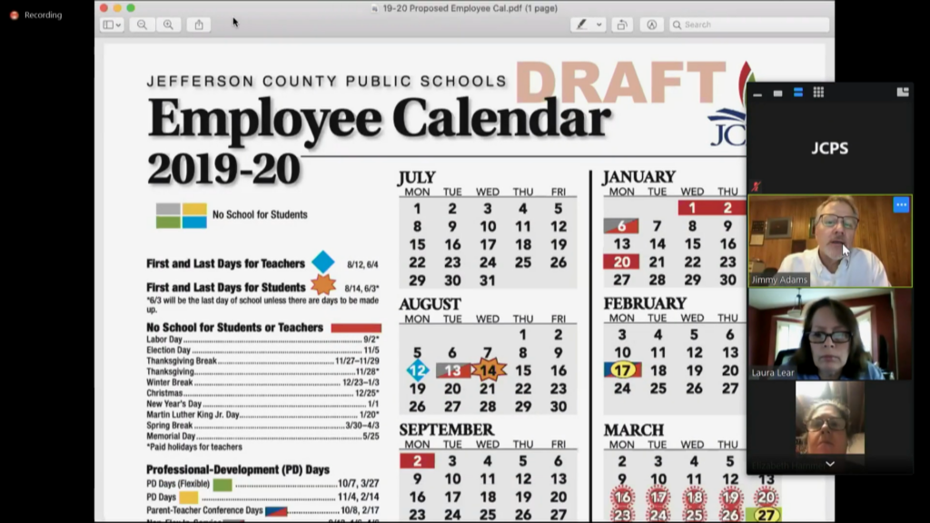 JCPS Board Discusses Changes To 2019 2020 School Calendar Amid School Closures