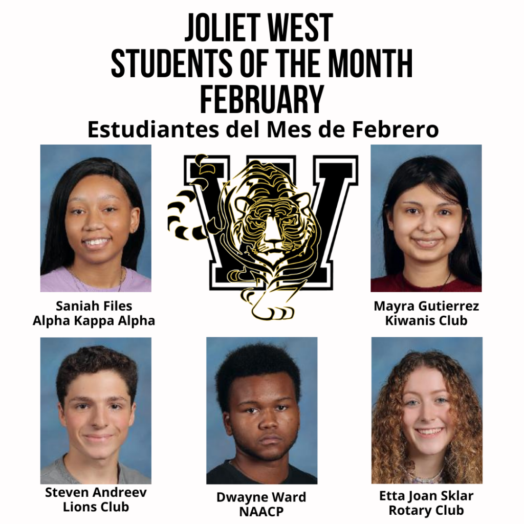 Joliet West High School Student Of The Month February 2022 Post Page Joliet Twp