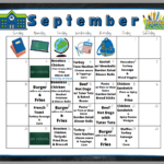 Linwood Lunch Menu For September Linwood School