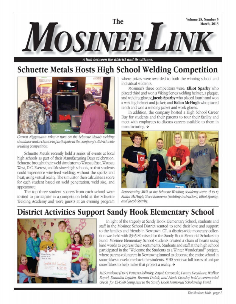 March 2013 Mosinee School District