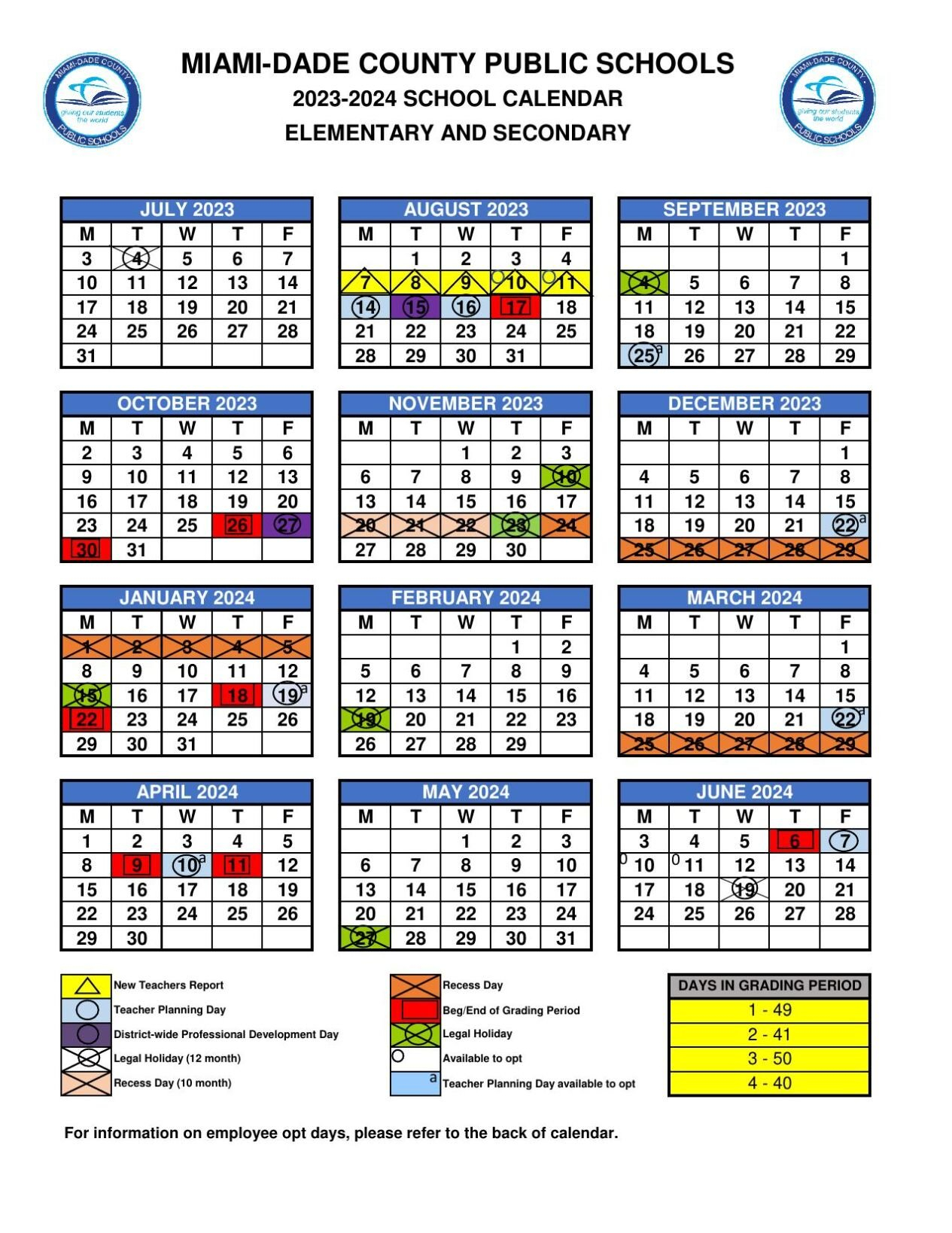 Miami Dade County Public Schools 2023 2024 Calendar Education Miamitimesonline