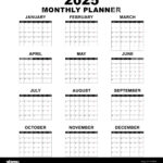 Monthly Calendar Template For 2025 Year Wall Calendar In A Minimalist Style Week Starts On Monday Planner For 2025 Year Simple Set Calendar 2025 Stock Vector Image Art Alamy