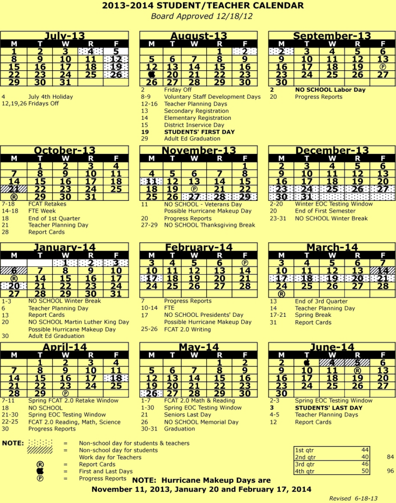 Pasco Calendar Printable
