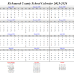 Richmond County Calendar