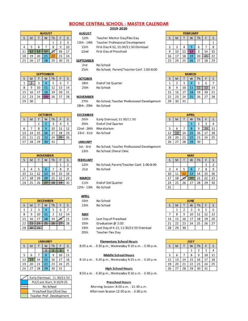 Richmond County Calendar