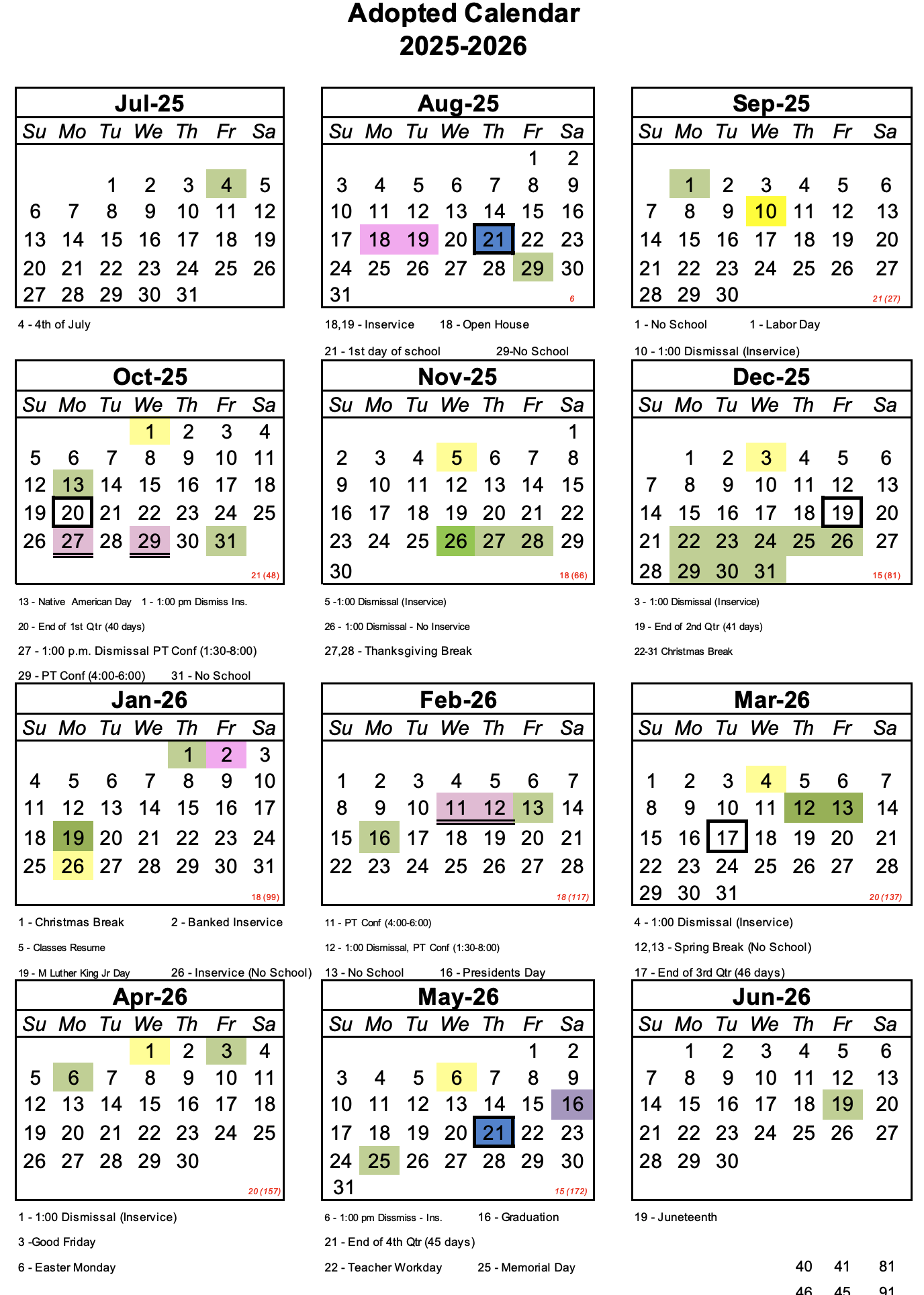 School Activity Calendar Beresford School District 61 2