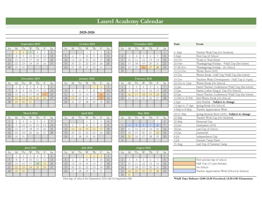 Seattle Private Schools Calendar Laurel Academy Seattle Private Schools Calendar Laurel Academy