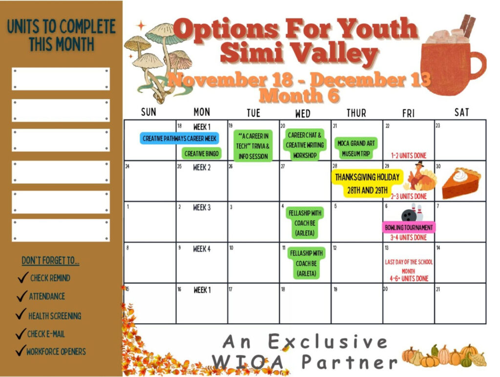 Simi Valley Options For Youth San Fernando Valley Region