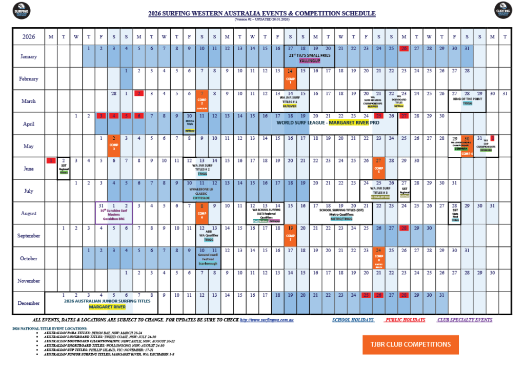 TJBR Trigg Junior Boardriders Upcoming Events TJBR Trigg Junior Boardriders Upcoming Events