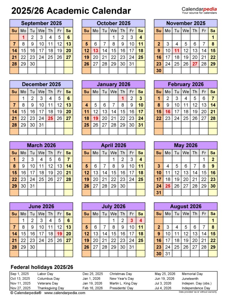 University Of Oregon Academic Calendar 2025 2026 Printable