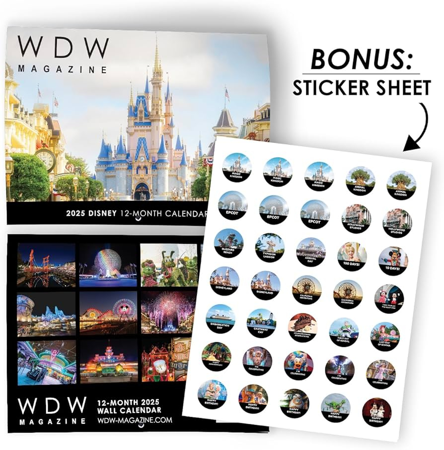WDW Magazine 2025 Wall Calendar With Bonus Trip Planning And Celebration Stickers For Disney World Disneyland Disney Cruise Birthdays Amazon ca Office Products