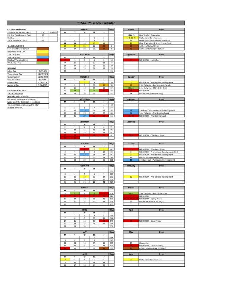 We Would Like To Present The Webster City Community School District 2024 2025 Academic Calendar We Would Like To Present The Webster City Community School District 2024 2025 Academic Calendar