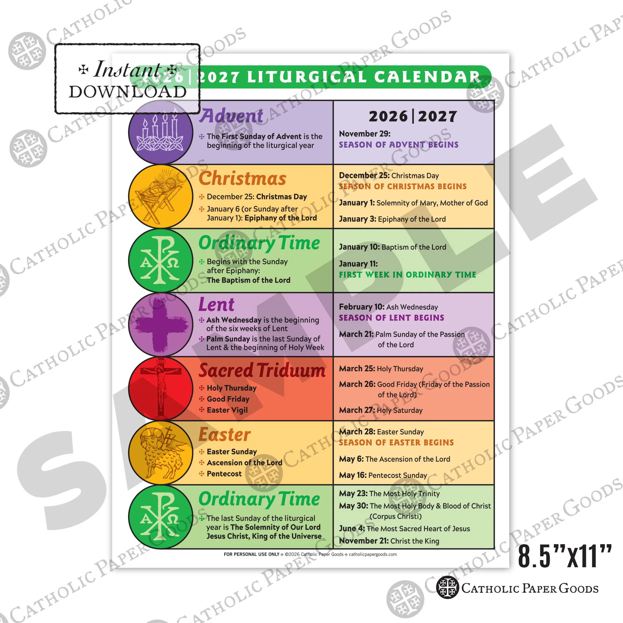 2025 26 Catholic Liturgical Calendar