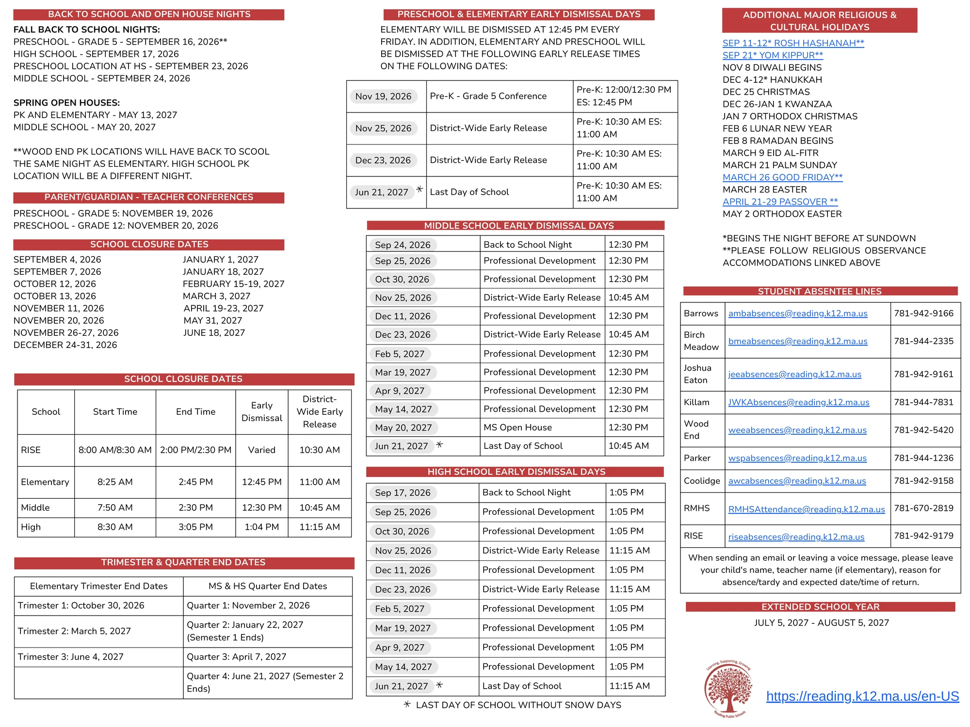 2026 2027 Rps District Calendar