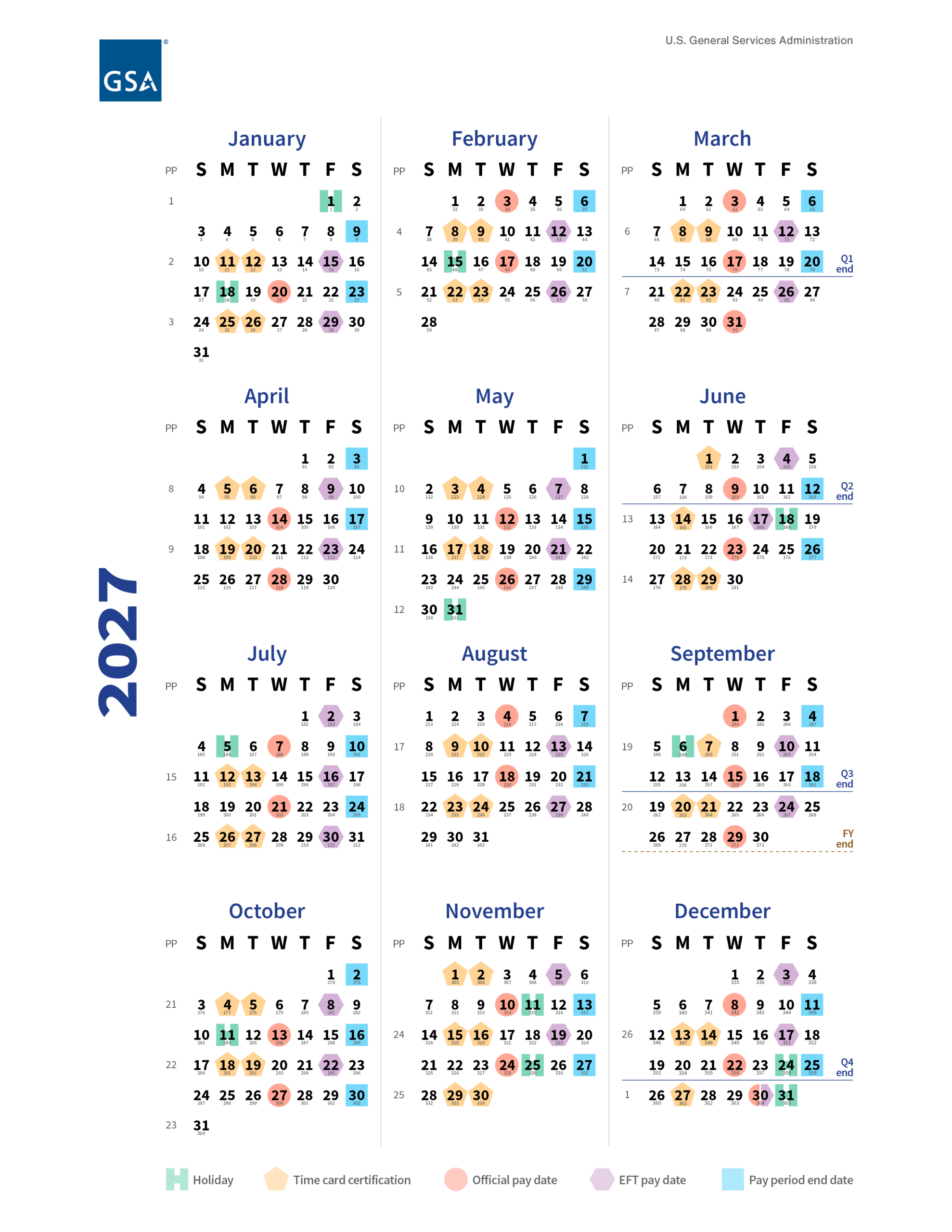 2027 Payroll Calendar