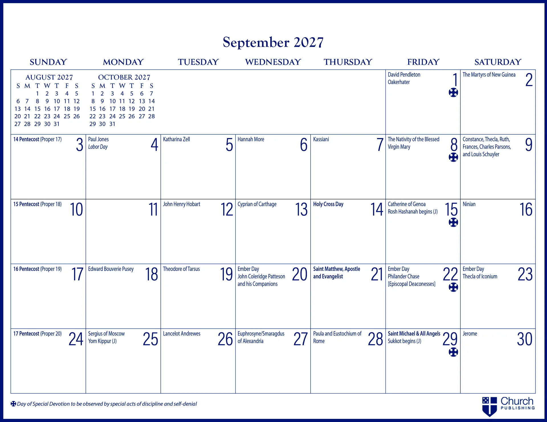 9781640658691 2027 Parish Wall Calendar