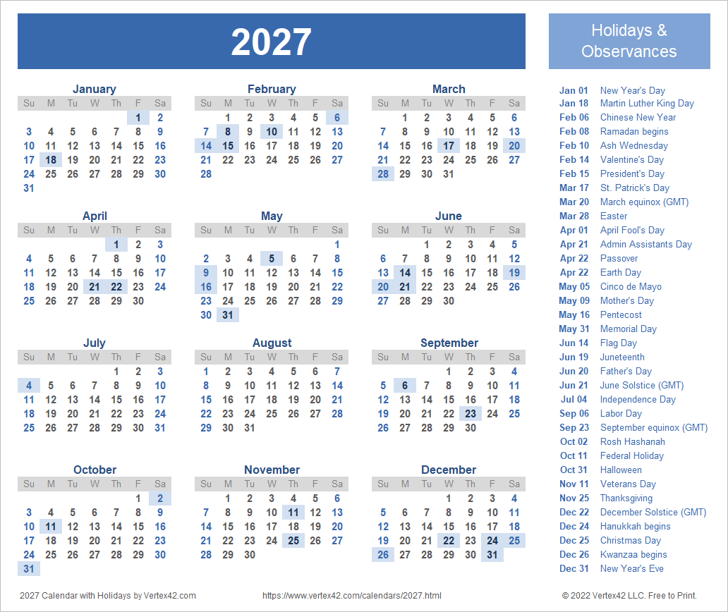 Calendars