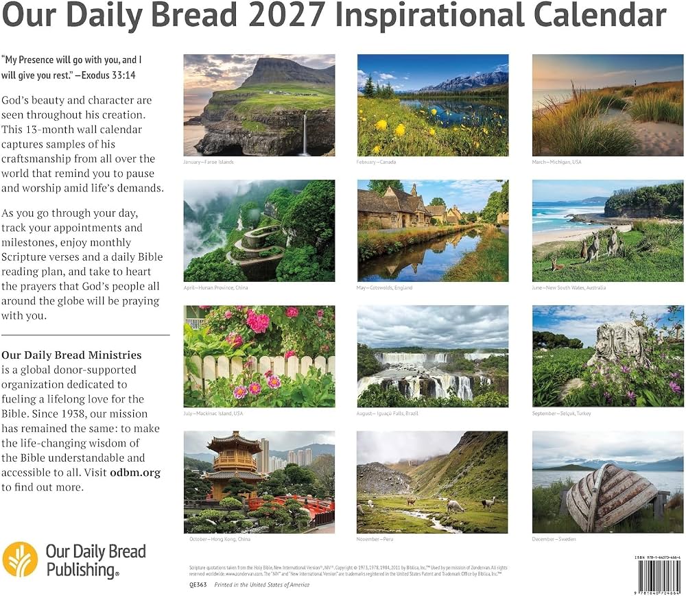 Daily Bread 2027 Inspirational Calendar