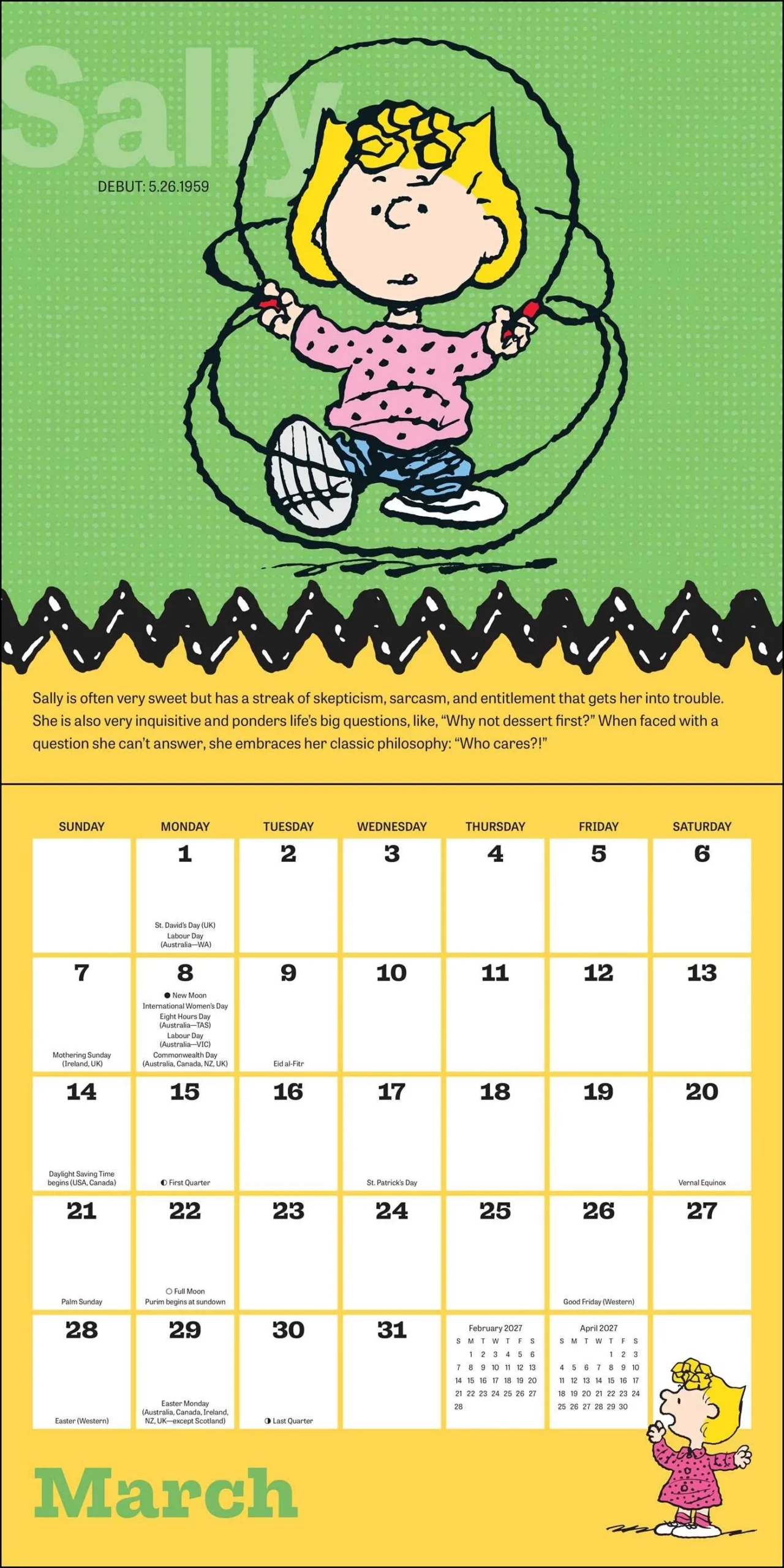 Peanuts 2027 Calendar